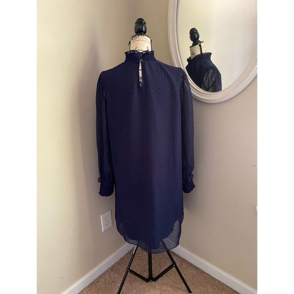 NWT Draper James Swiss Dot Shift Dress in Navy size Large - Picture 2 of 7